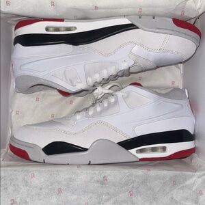 New Jordan 4 RM ‘White Fire Red’  Sz.13m. Original box